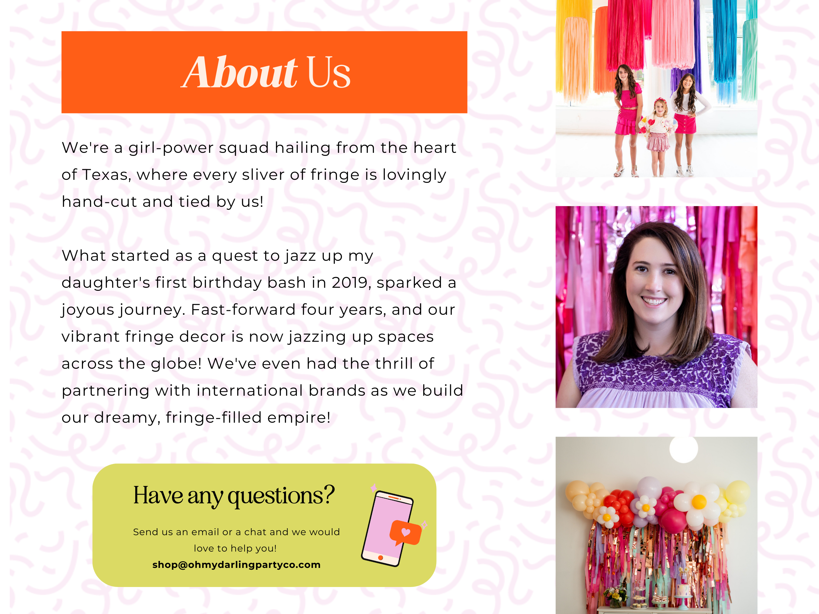 Oh My Darling Party Co – wholesale Dekal – Buntade anpassade luftfransringar11