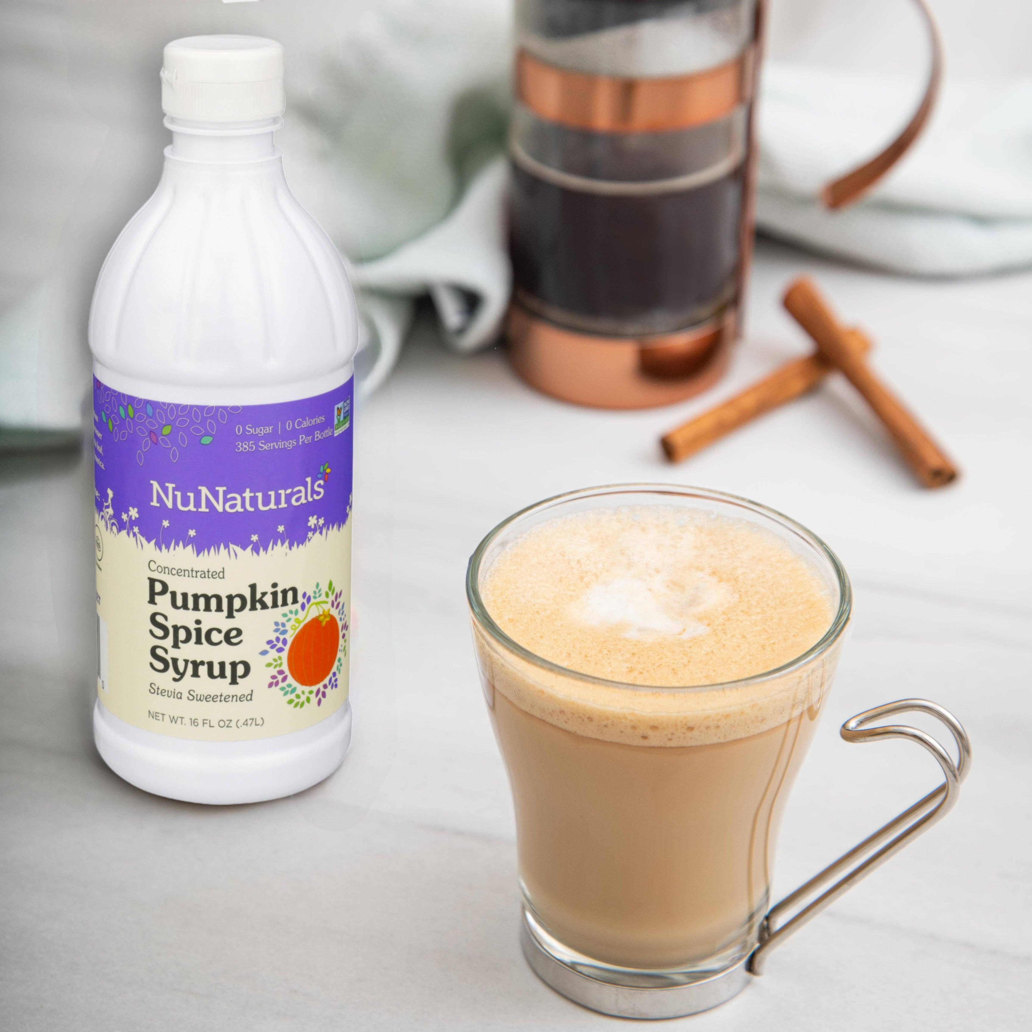 NuNaturals - Wholesale Flavored Syrup - Pumpkin Spice Syrup 16 oz (385 servings)9