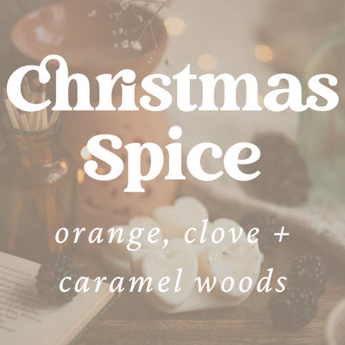 Christmas Spice Scented Heart Clamshell Soy Wax Melts for wholesale by Meleri and Maple Co