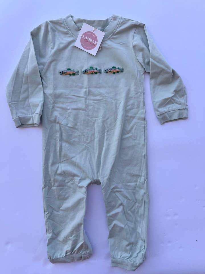 Goin' Fishing Romper for wholesale by Laura’s Little Lovelies