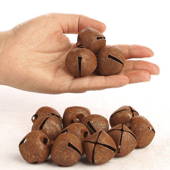 Factory Direct Craft - Venta al por mayor Conjuntos de adornos - Cascabeles oxidados de 30 mm - Bolsa de 144 cascabeles oxidados2