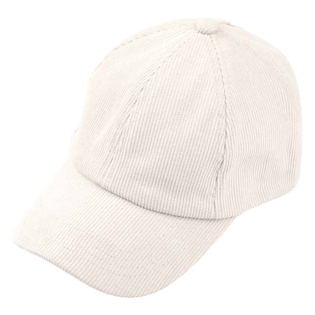 Fashion City - Wholesale Ponytail Cap - Women's - Corduroy Criss-Cross Pony Cap0