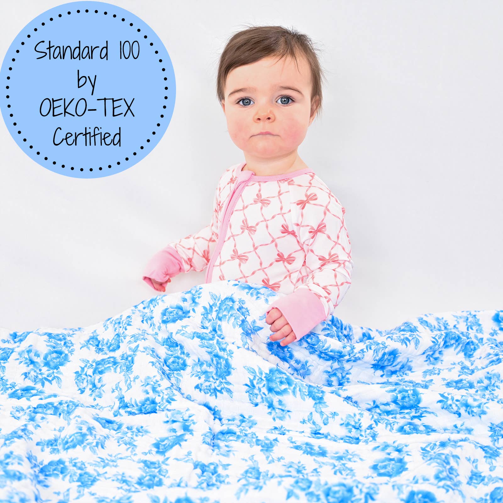 LollyBanks - Wholesale Swaddle - Baby - A Peony For Your Thoughts Baby Muslin Swaddle Blanket1