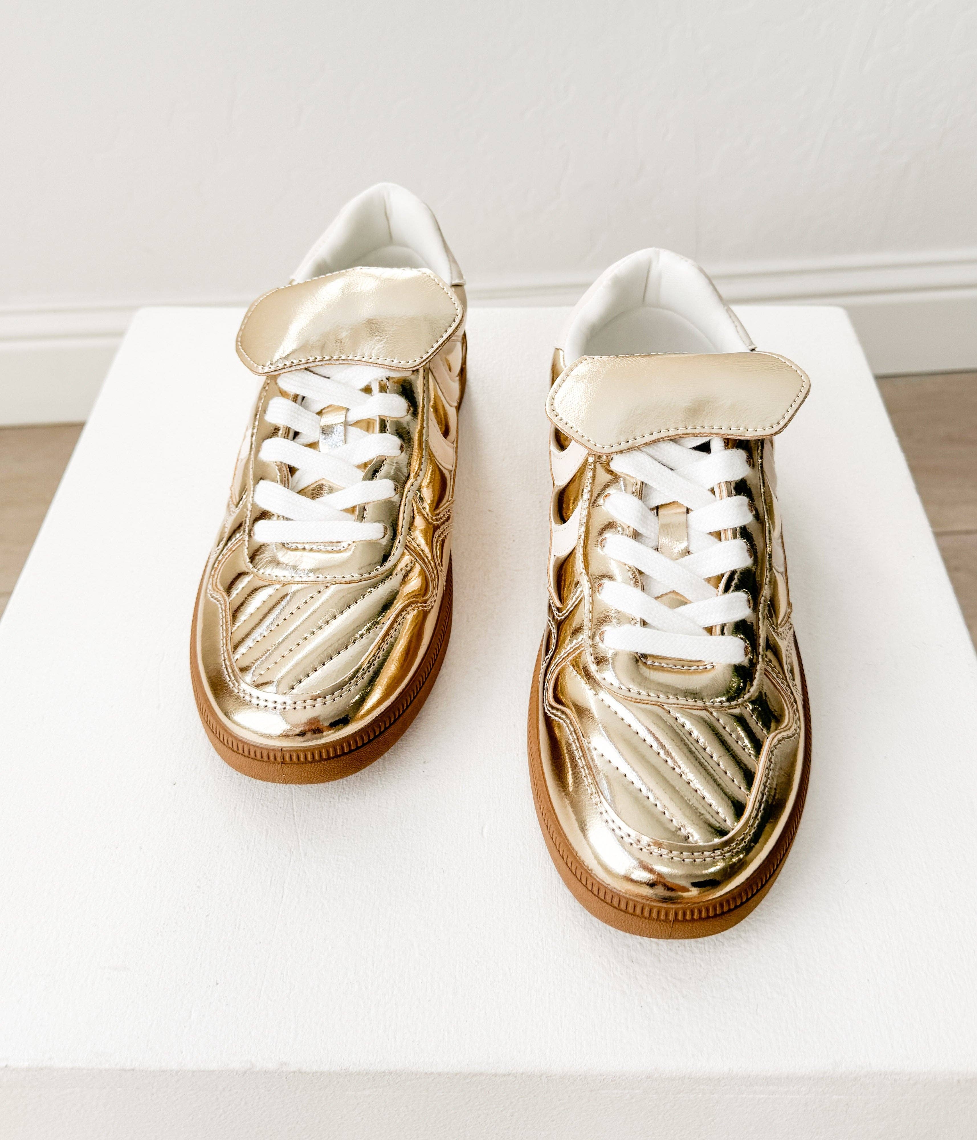 Naughty Monkey Open Pack - Wholesale Lifestyle Sneakers - Women's - Milan Metallic Sneaker in Gold3