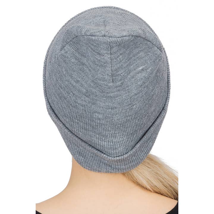 Cap Zone - Wholesale Beanie - Women's - Middle Finger Up Skeleton Cuffed Classic Beanie