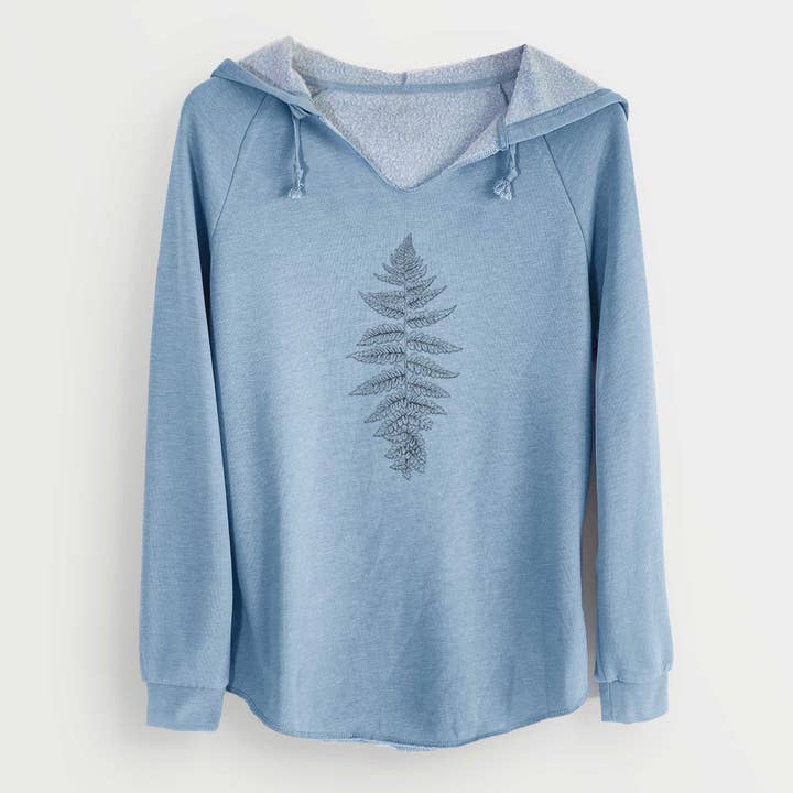 Athyrium filix femina - Lady Fern - Cali Wave Hooded Sweatshirt for wholesale by Because Tees