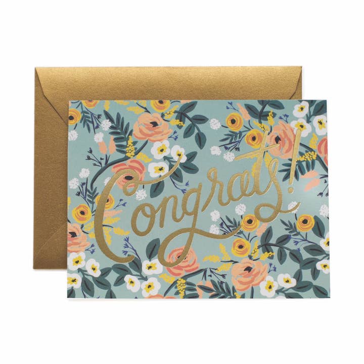 Rifle Paper Co. - Wholesale Congratulations Card - Blue Meadow Congrats card0
