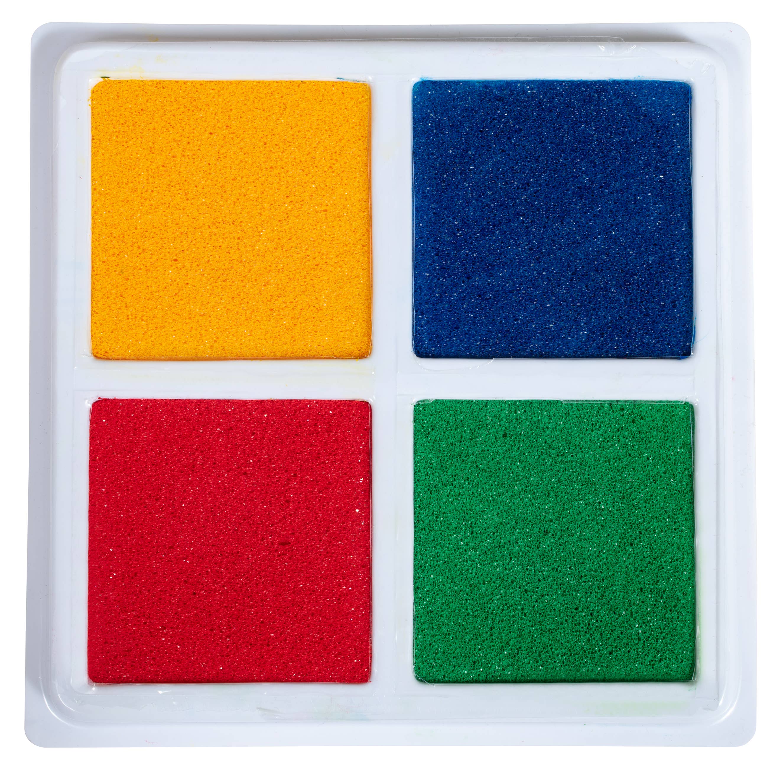 Learning Advantage - Wholesale Rubber/Decorative Stamp - Kids & Baby - Jumbo 4-in-1 Washable Stamp Pad - Primary1