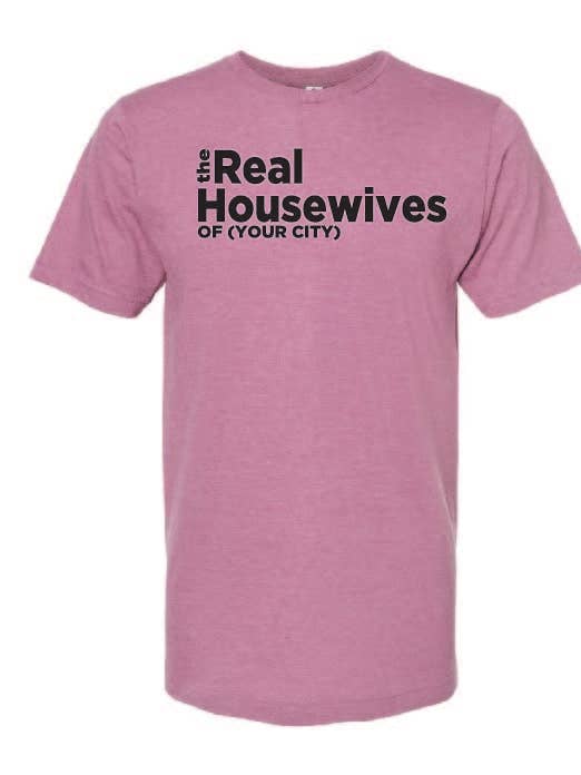 Camiseta personalizada Real Housewives, cidade, cidade, cidade, estado, nome de estado, drop tee XS-3x por atacado de Happy State Co