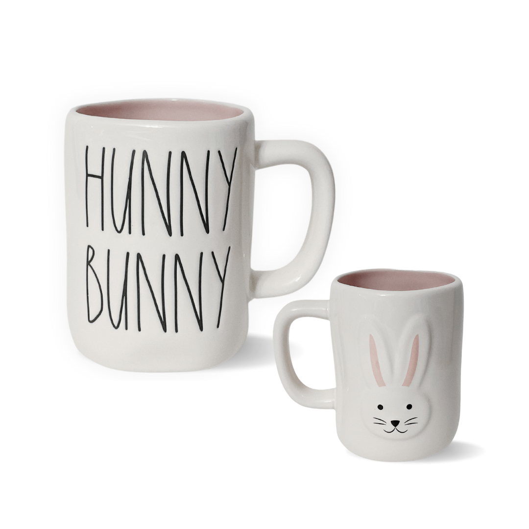 Nevsher Lior – Engroshandel Kaffekrus – Rae Dunn Påske Krus i Stentøj med Hunny Bunny, Hip Hop, Spring Bunny og Bunny Bait - To-sidet Krus4