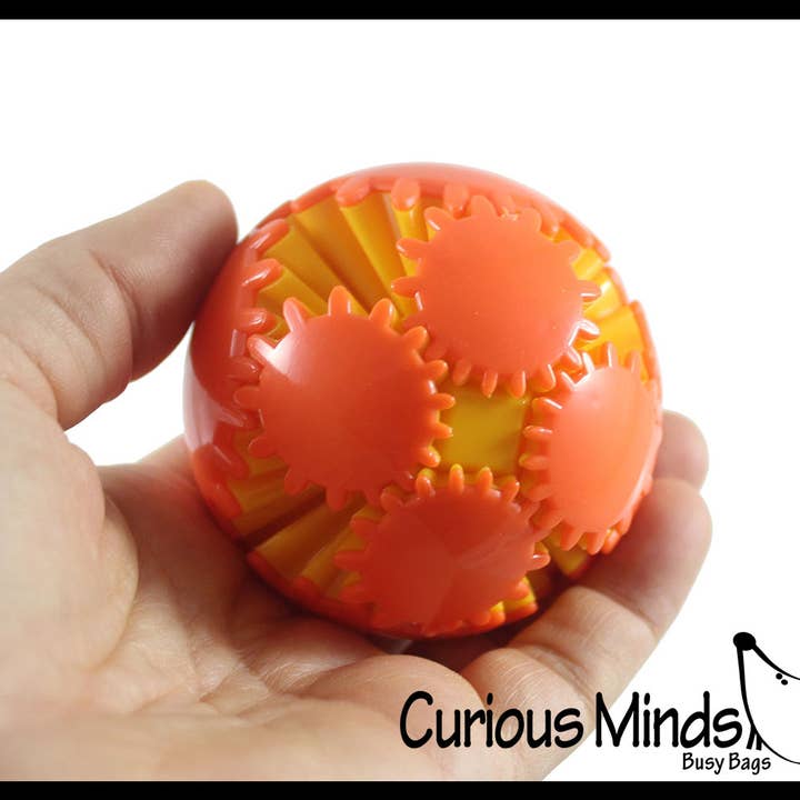 Curious Minds Toys - Wholesale Fidget Toy - Kids - 1 Gear Ball Fidget - Rotating and Spinning Spinner Stress S7