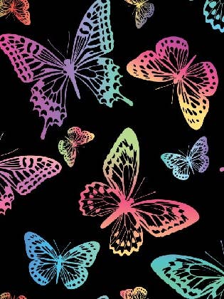 Rainbow Butterflies Print - Cutieful Compression Socks for wholesale by Cutieful