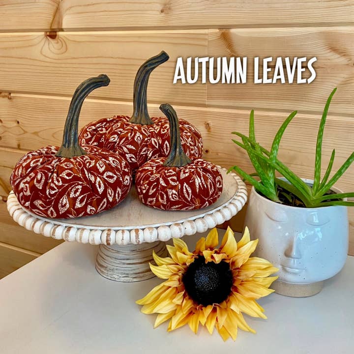 Leanne Bruce Co. - Wholesale Decorative Tabletop Object - Fabric Pumpkin Sets/3 Fall to Summer Home Decor <Limited>7
