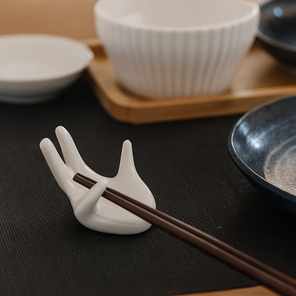 Original Source - Wholesale Spoon Rest - Ceramic Hand Chopstick Holder1