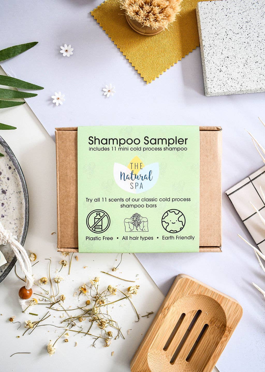 The Natural Spa Cosmetics - Wholesale Shampoo Puck/Solid Shampoo - Shampoo Sampler Set -11 Mini Travel Shampoo bars - Gift Set2