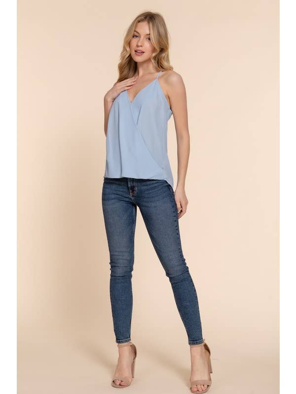 Active Basic | Active USA - Wholesale Camisole - Women's - V-neck Surplice Woven Cami Top19