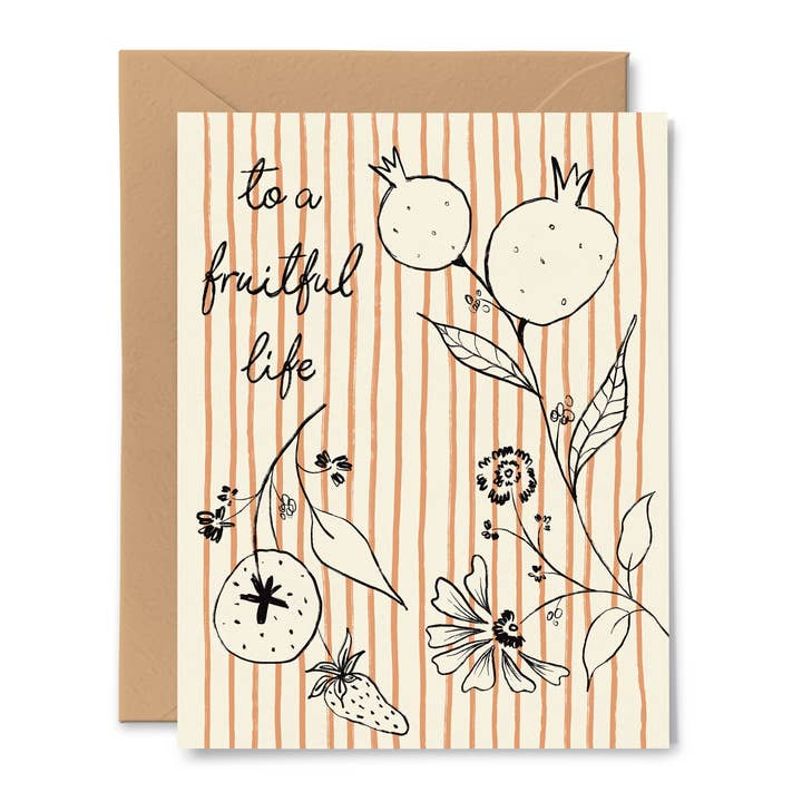To A Fruitful Life Card for wholesale by Pink Pigeon Studio