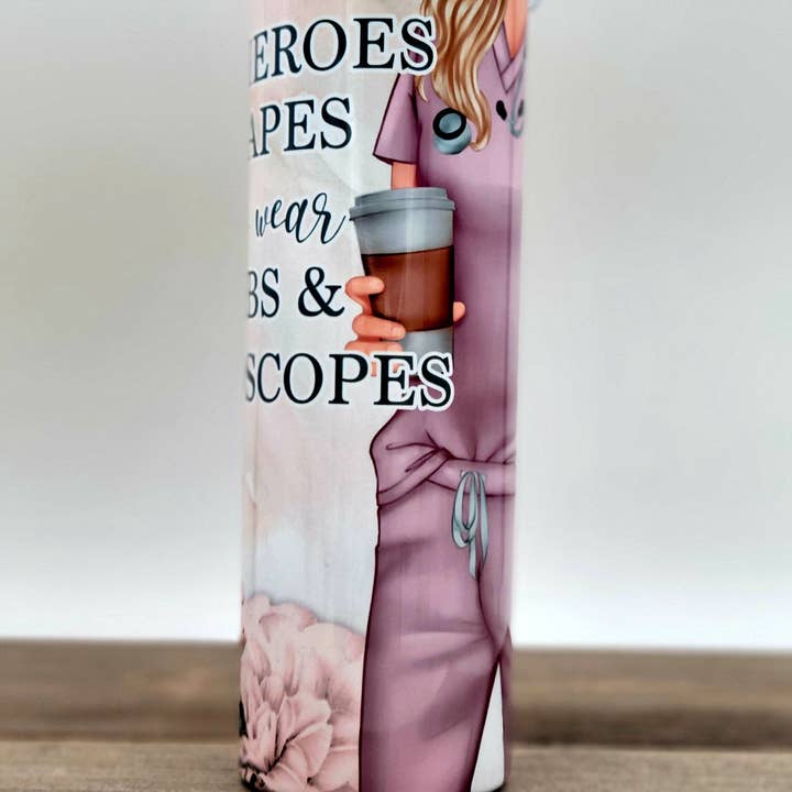 LGH Designs - Wholesale Insulated Mug/Tumbler - Nurse Tumbler CNA Tumbler Personalized Gift For Nurse Tumbler 20 Ounce Nurse Tumbler | African American Nurse 20oz Tumbler Design
