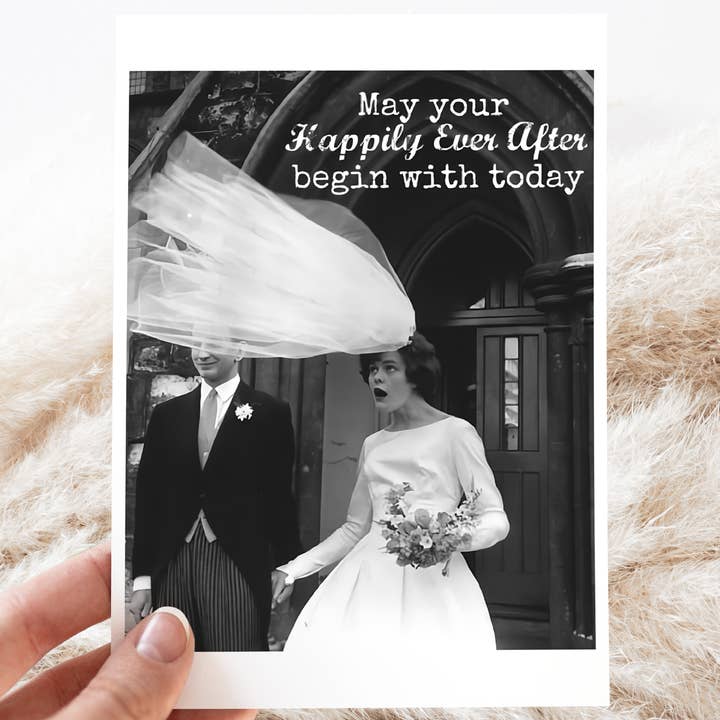 Wedding Card. May Your Happily Ever After Begin With Today. for wholesale by Raven's Rest Studio