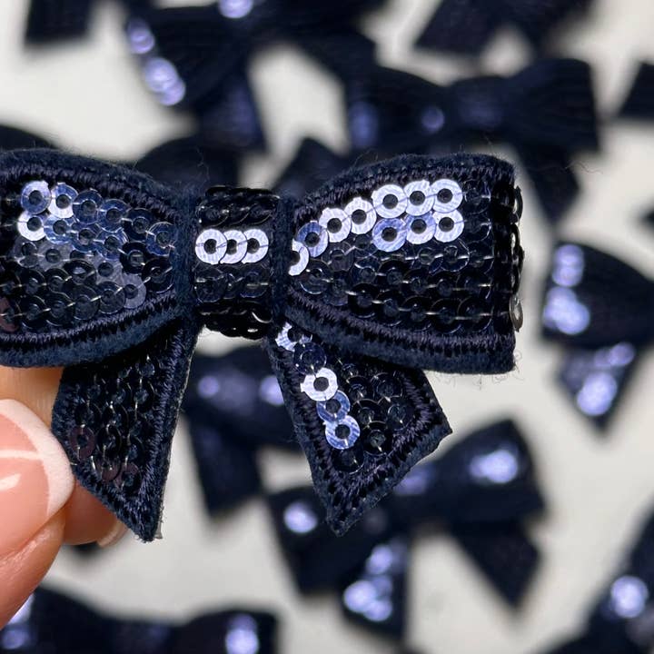 Aloe and Milk Boutique - Wholesale Hat Accessory - Women's - Sequin Bow Mini Patch, sequin patch, bow patch, cheer patch14
