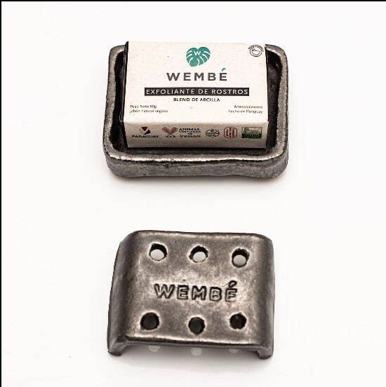 WEMBE USA - Vente Porte-savons de bain - Porte-savon artisanal en argile rouge terracotta3