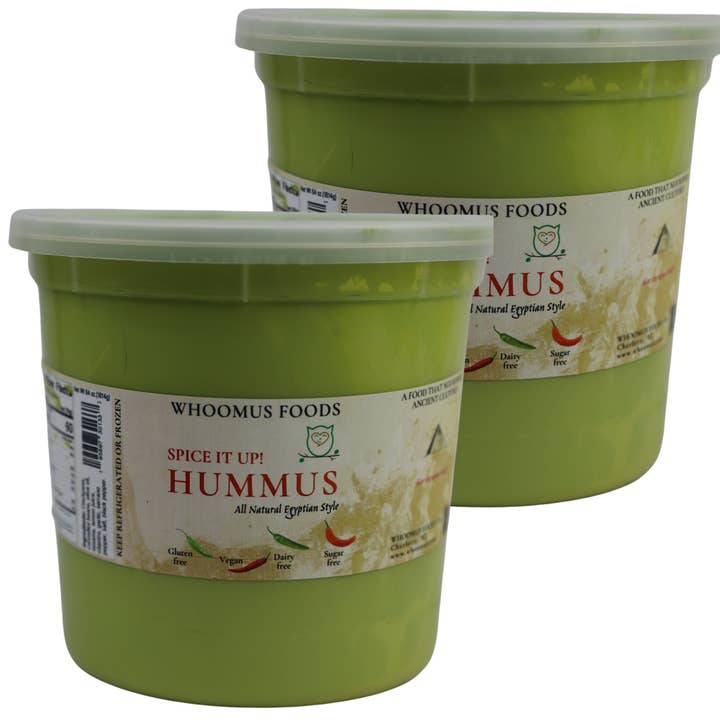 64oz - 2 Pack All Natural Gourmet Hummus Spice It Up Flavor for wholesale by Whoomus Hummus