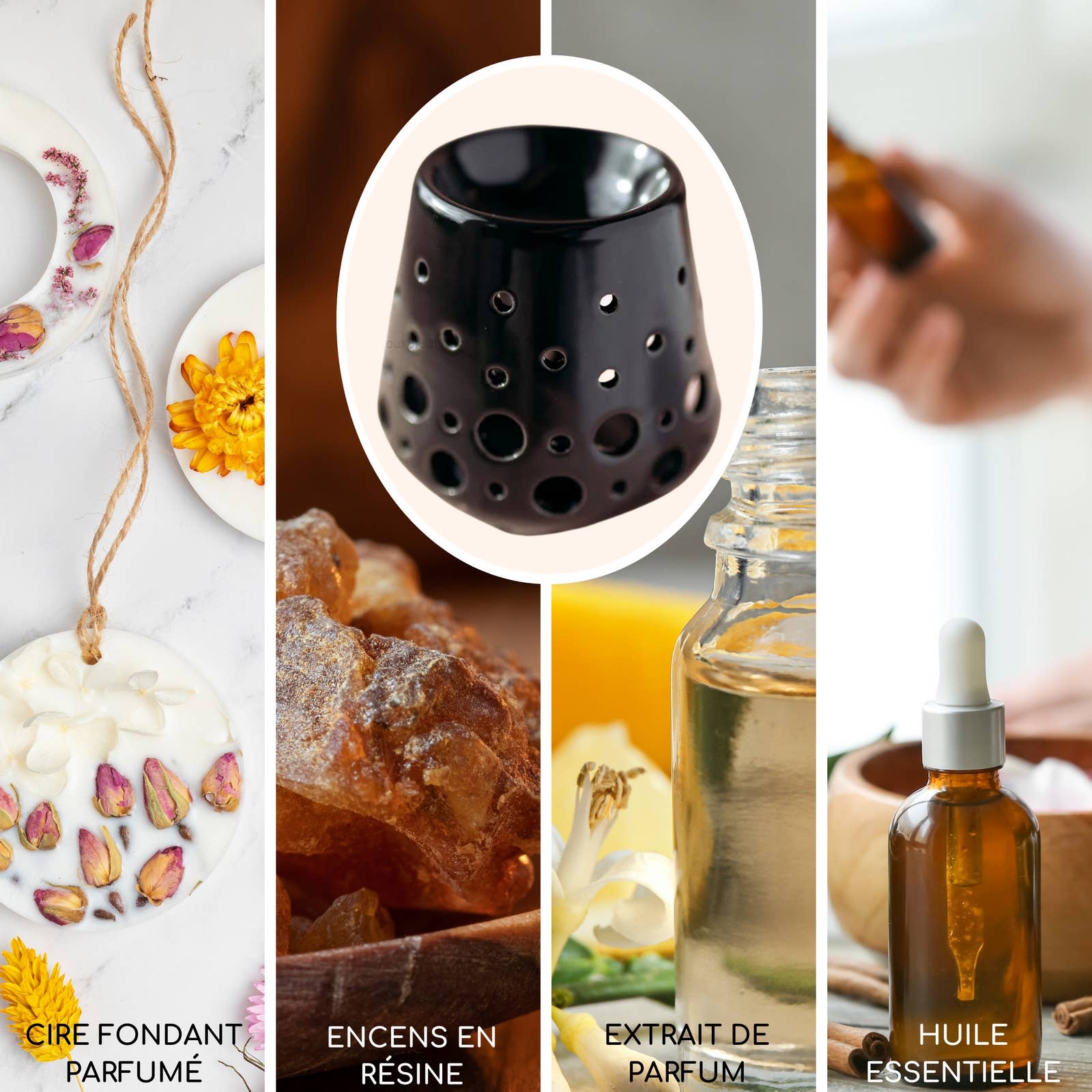 Zen'Arôme - Wholesale Oil warmer - Ceramic Oil and Scented Melts Burner - Black Loob3