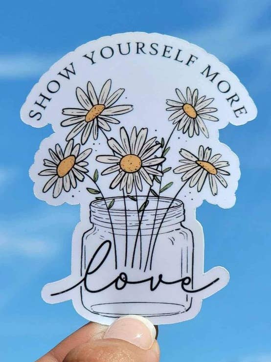 Show Yourself More Love Sticker for wholesale by A Little Design Company