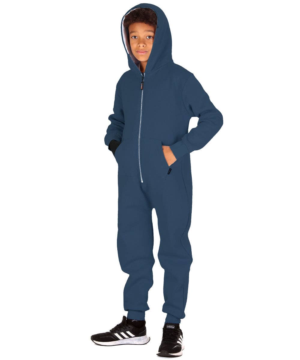 Trendy Toggs Kids Navy Blue Zip Up Onesie for wholesale on Faire5