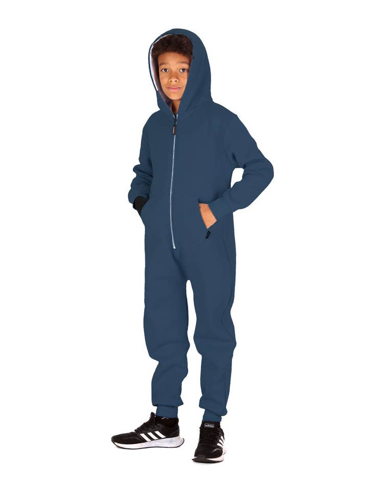 Trendy Toggs Kids Navy Blue Zip Up Onesie for wholesale on Faire5