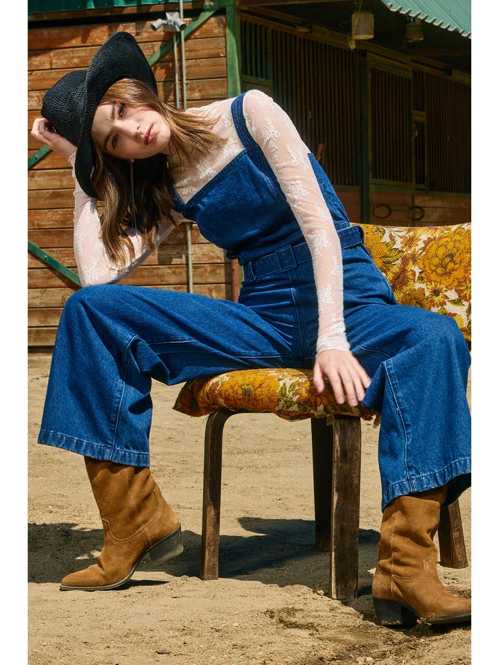 Denim Wide Fit Jumpsuit - RJP1010 for wholesale on Faire5