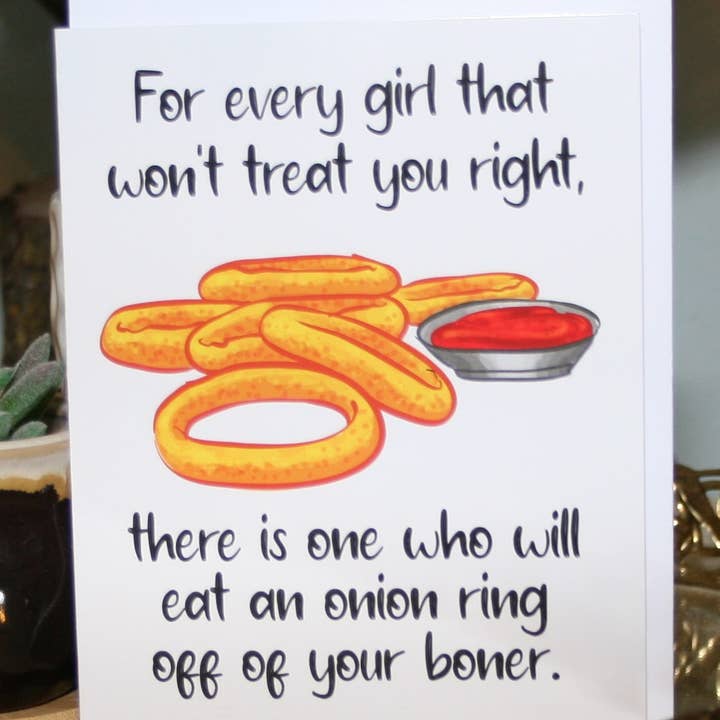 Onion Rings Greeting Card for wholesale by Crooked Halo
