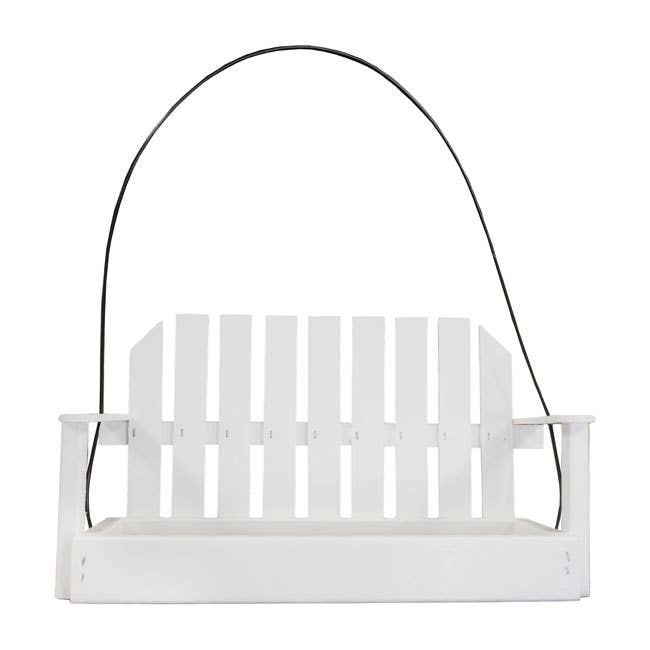 BestNest Inc - Wholesale Bird Feeder - Amish Made Recycled Plastic Swing Seed Feeder, White1