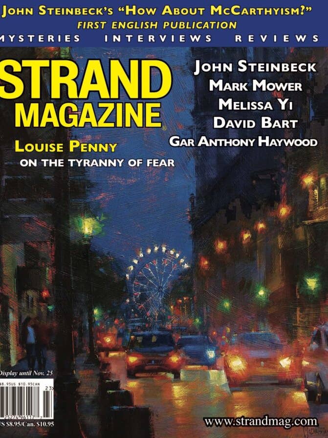 Steinbeck sur le maccarthysme, Louise Penny et le roman policier pour la vente par The Strand Magazine