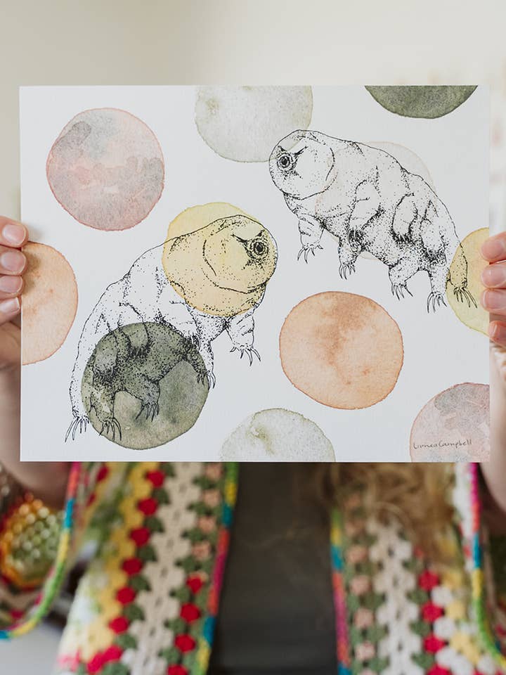 Tardigrade Art Print for wholesale by Linnea Campbell Studio