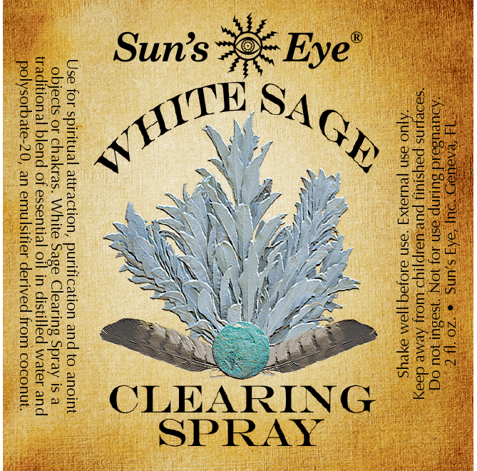 Sun's Eye - Wholesale Smudge Spray - White Sage Clearing Spray1