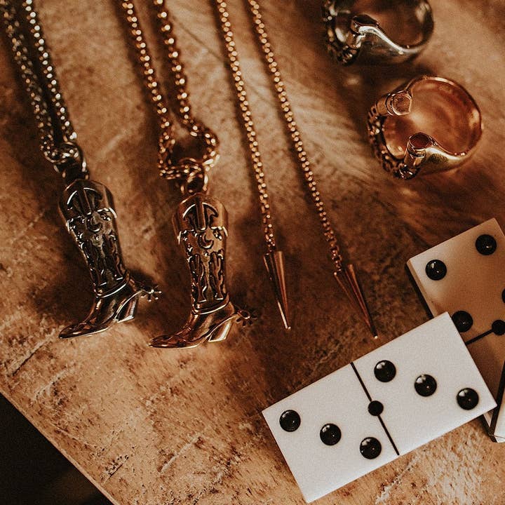 Mysticum Luna - Wholesale Pendant/Charm Necklace - Hoedown Cowboy Boot Necklace3