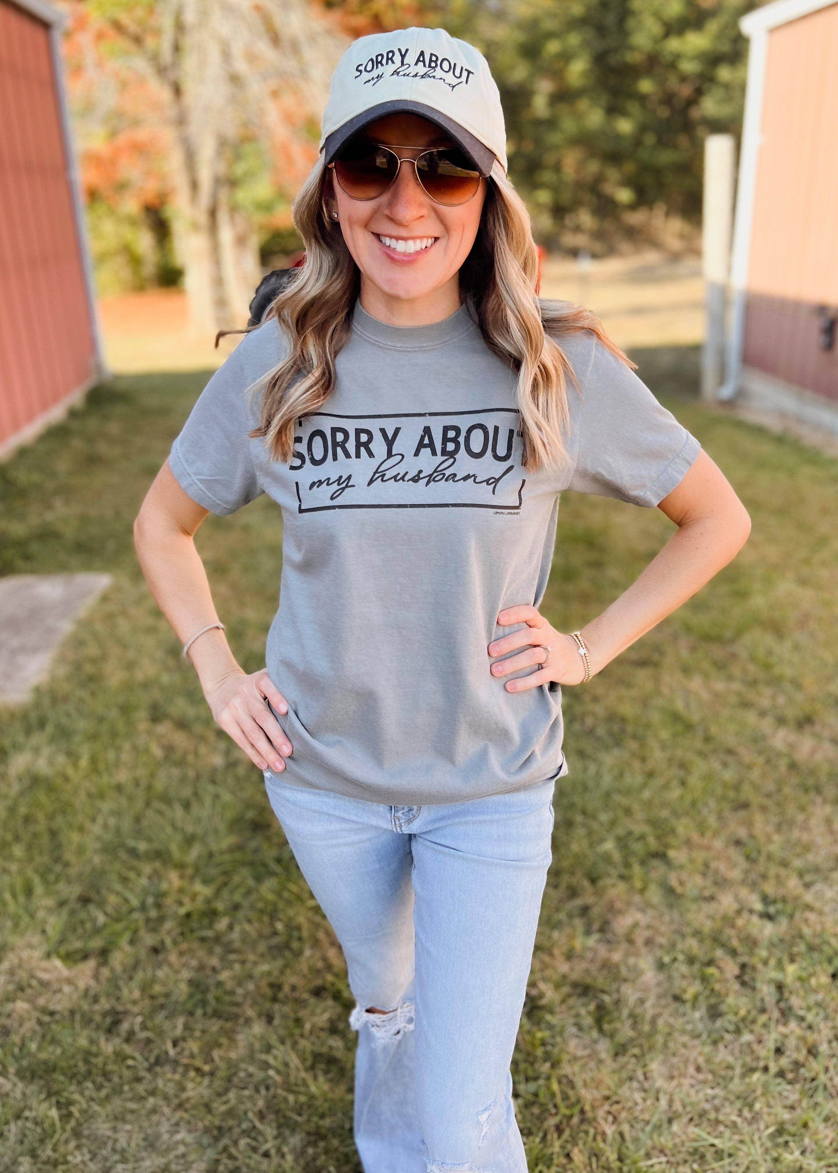 Lemon Lorraine's LLC - Wholesale Screen Printed T-Shirt - Women's - SORRY ABOUT HUSBAND - Graphic Tee5