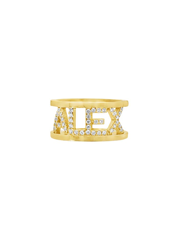 The CZ Name Ring for wholesale by Shop Alexandra Madison