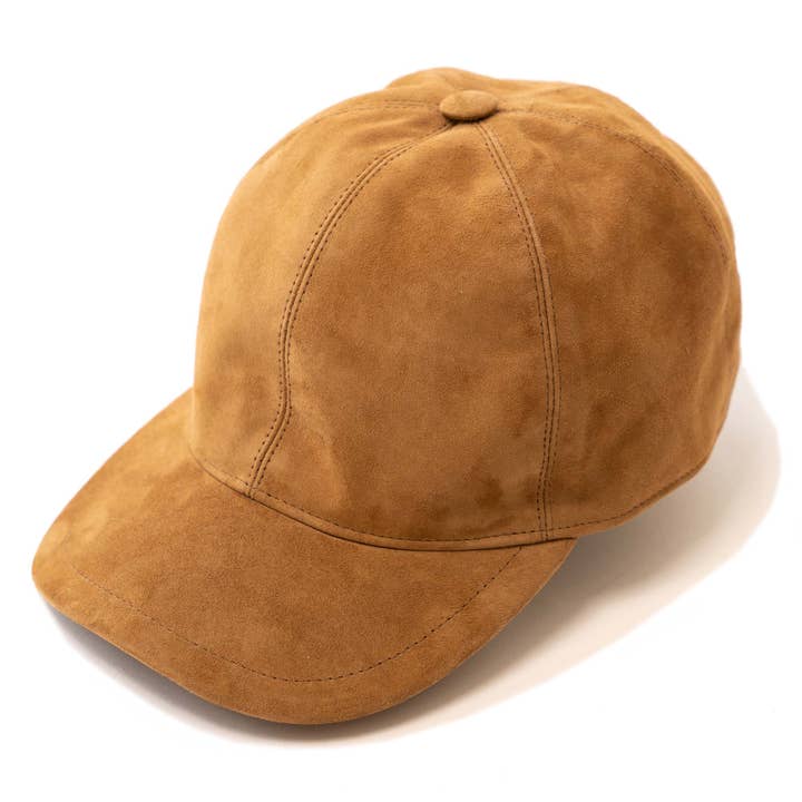 "Giramondo" Camel Suede Ball Cap for wholesale by Shangri-La Heritage