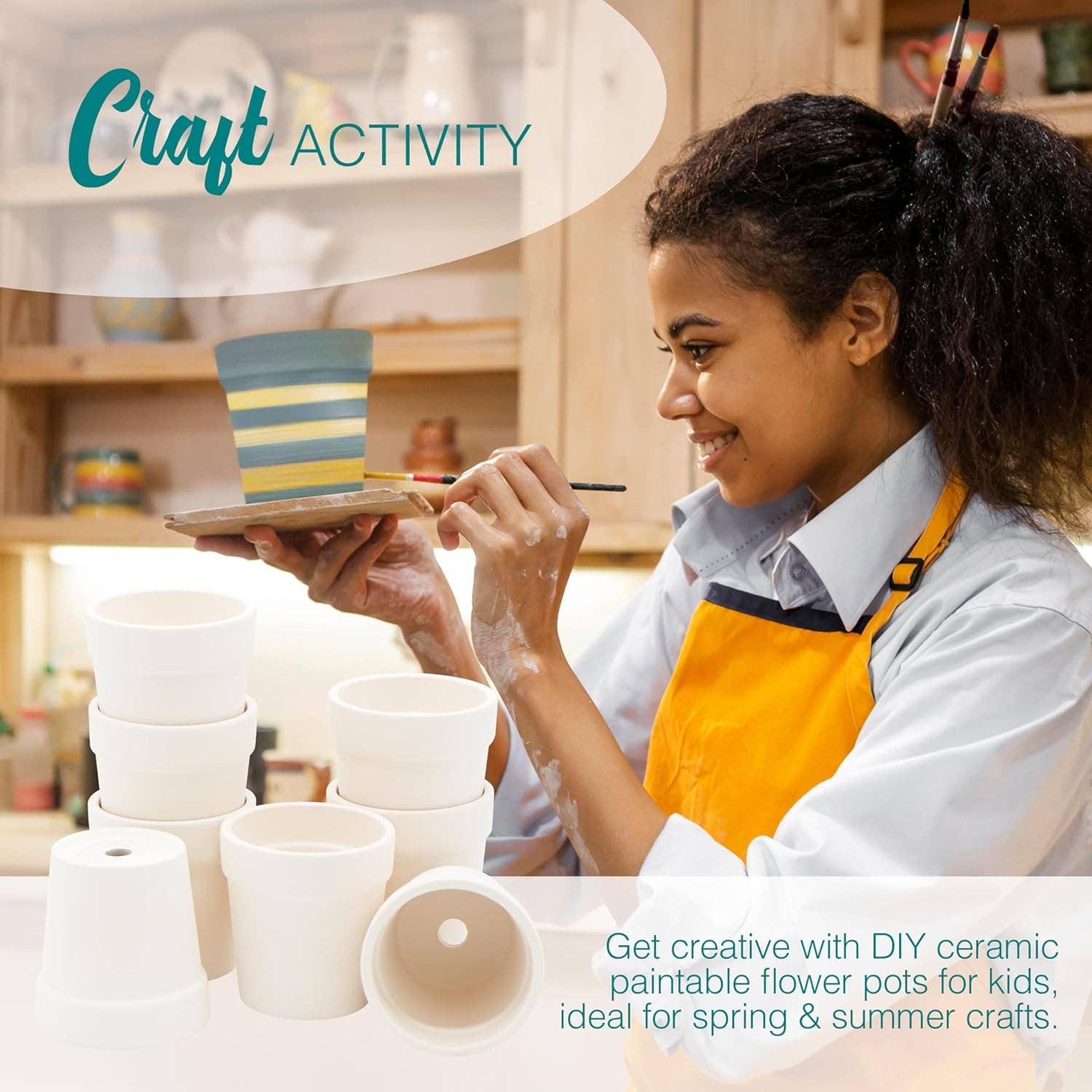 4E's Novelty - Wholesale Plant Pot - 12-pcs Ceramic Flower Pot - Mini Terracotta, Small Clay Pots for Plants, Paintable Flower Pots for Kids6