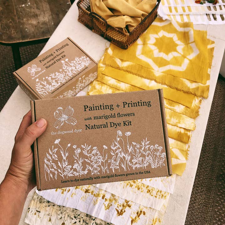 Naturlig Dye Kit- Maling+Udskrivning med morgenfrue blomster for engroshandel hos The Dogwood Dyer