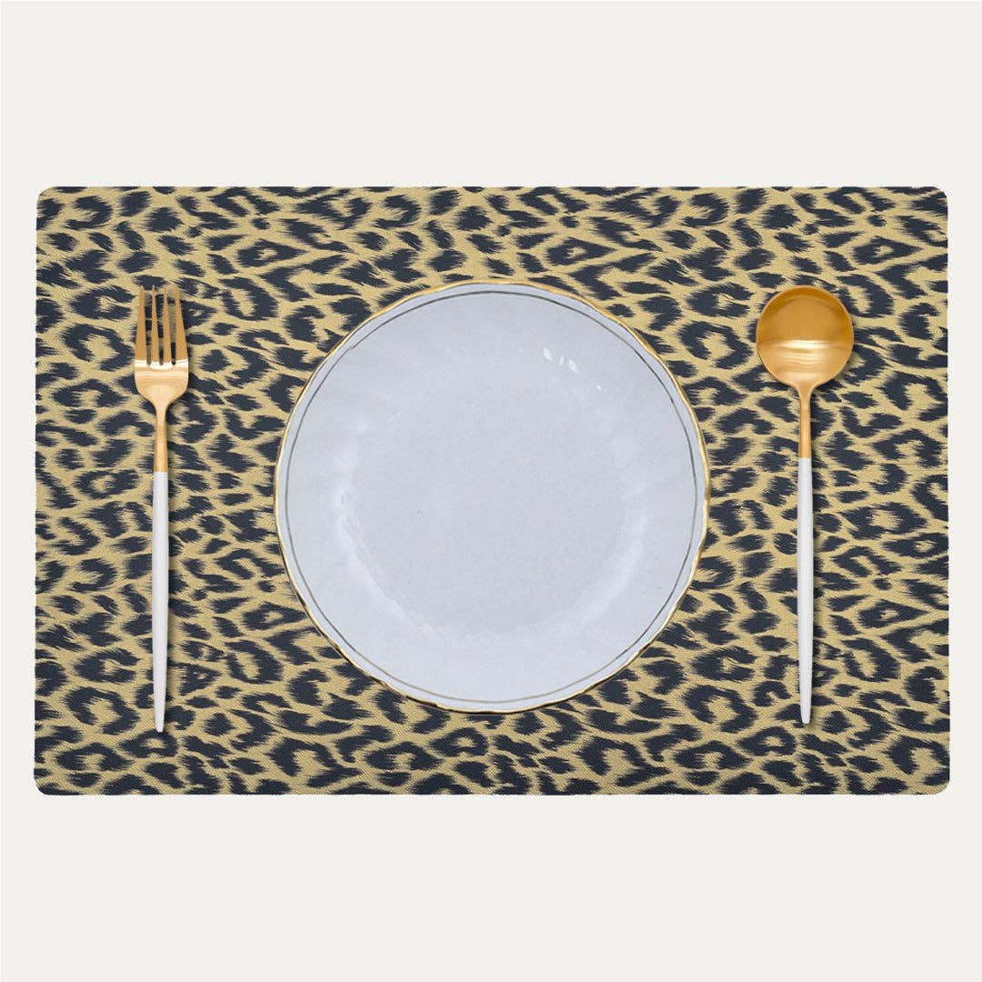 Gold Black PVC Placemats - Set of 4 and 6 for wholesale on Faire2