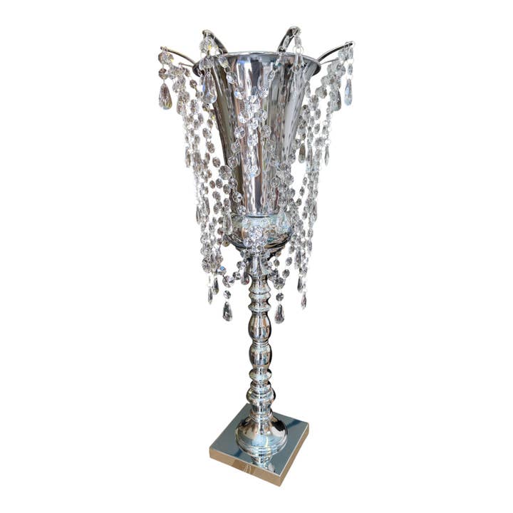 Decor N Beyond - Wholesale Chandelier/Hanging Light - 12x9" Acrylic Beaded Chandelier Top2