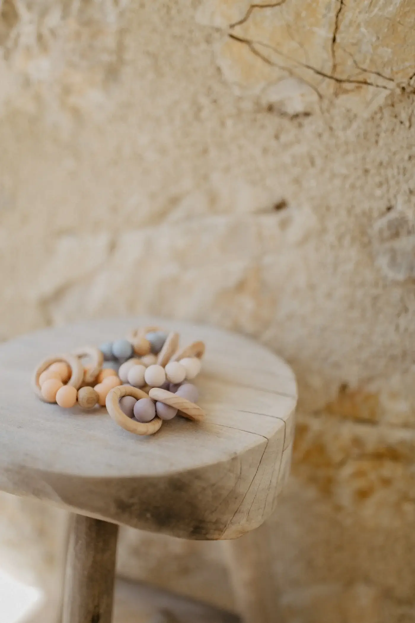 Leevje - Vendita all'ingrosso Massaggiagengive (senza clip) - Neonati - Anello da dentizione « Powder Rose »2