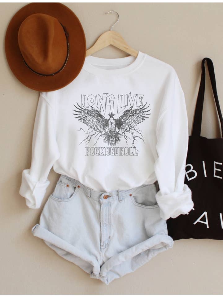 PINK NABI – wholesale Graphic sweatshirt – Women’s – Long live Rock and Roll