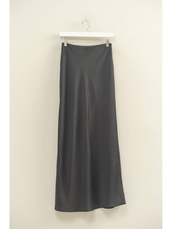 Sleek Mid-Length Flowy Satin Skirt Perfect Fit for wholesale by HYFVE