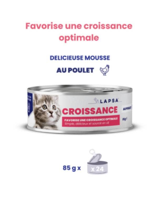 LAPSA - Wholesale Pet Food - Cat - Lapsa - Kitten Growth Mousse - Chicken - 24x85g1
