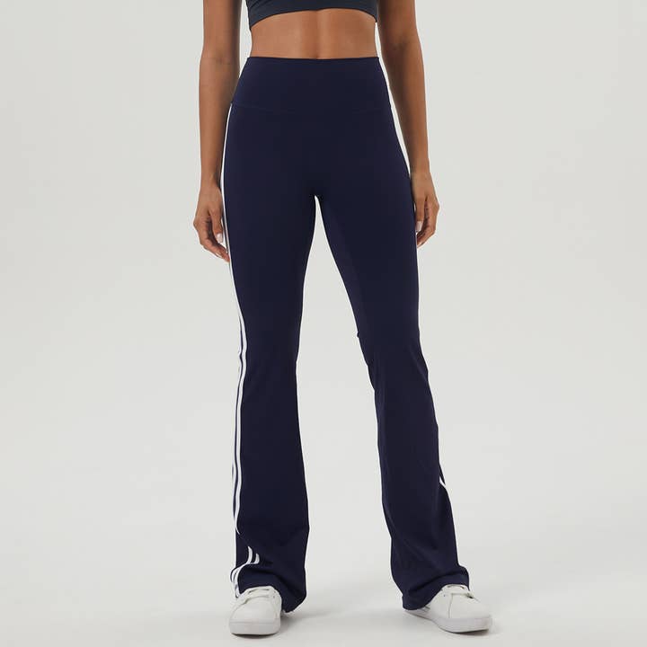 Sodalemon – Großhandel Sporthose – Damen – Sodalemon Yoga-Hose mit Farbkombination und Figur betonendem, ausgestelltem Bein8