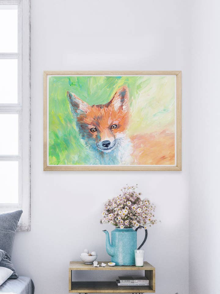 Foxy Lady Quirky Painting Print for wholesale by The Underdog Print Shop